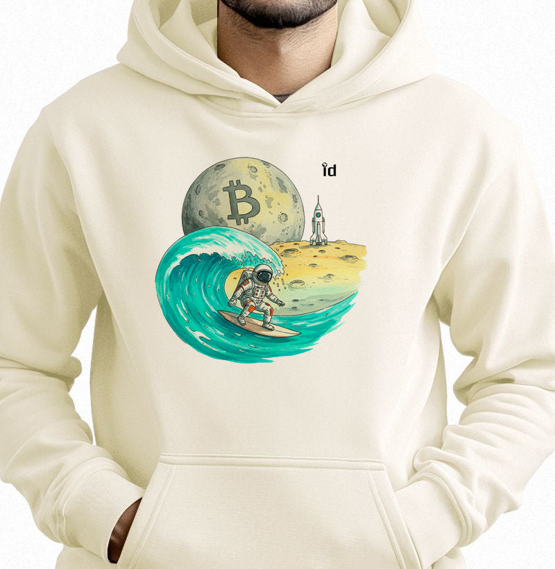 Moletom com  Capuz ID TRADER | Bitcoin na Lua