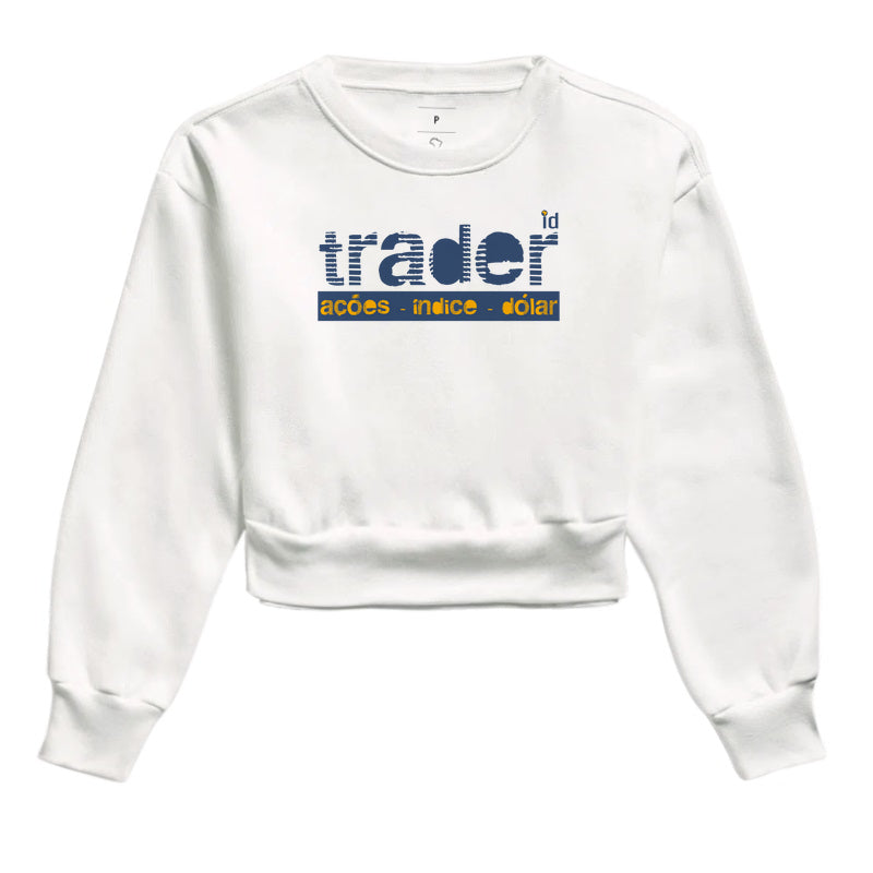 Cropped Moletom ID TRADER | Ações - Índice - Dólar