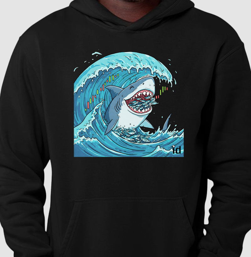 Moletom com Capuz ID TRADER | Tubarão vs Sardinhas