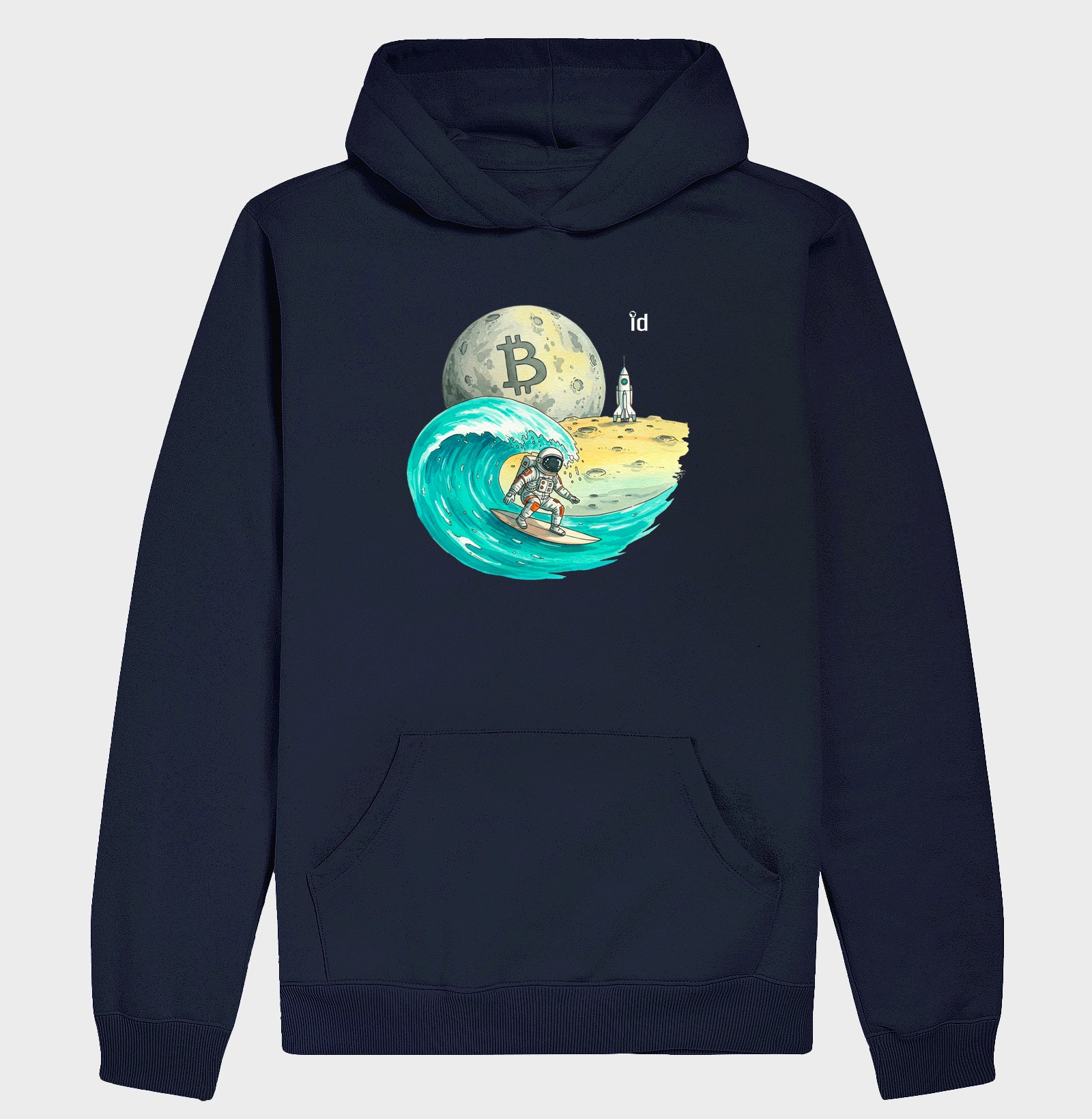 Moletom com  Capuz ID TRADER | Bitcoin na Lua