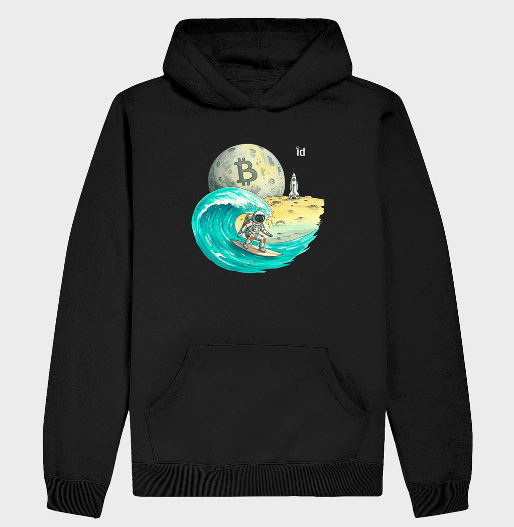 Moletom com  Capuz ID TRADER | Bitcoin na Lua